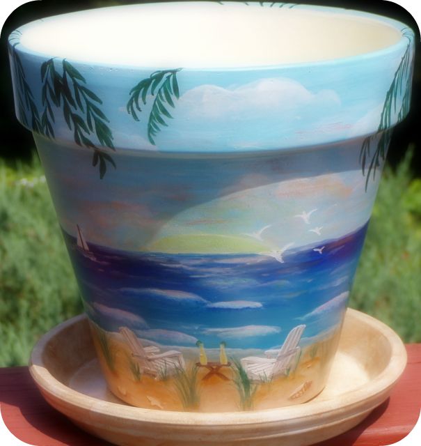 Sunset Beach Fantasy- 8"w/saucer